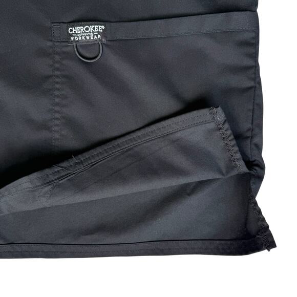 Cherokee Large Black Scrub Top Medical Hospital Lab Uniform Stretch Shirt WW670 - Picture 4 of 13